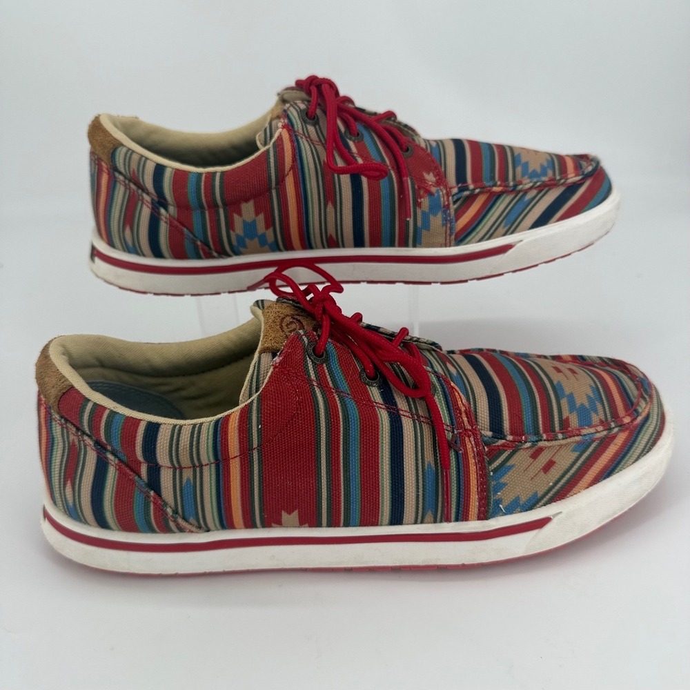 Twisted X Hooey Loper Women 10M Serape Southwestern Lace Up Sneakers WHYC018
